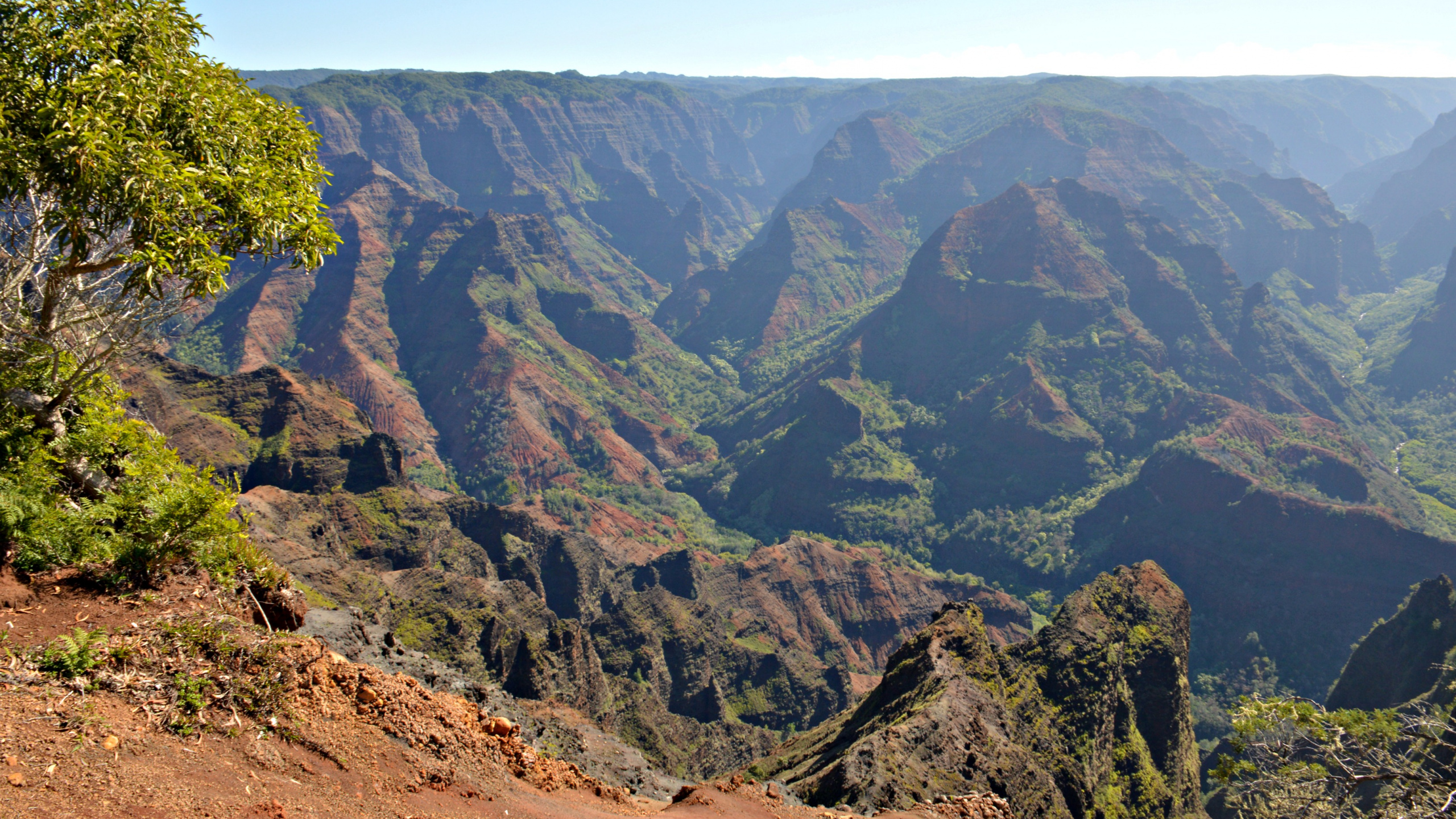Green and Brown Mountains Under Blue Sky During Daytime. Wallpaper in 2560x1440 Resolution