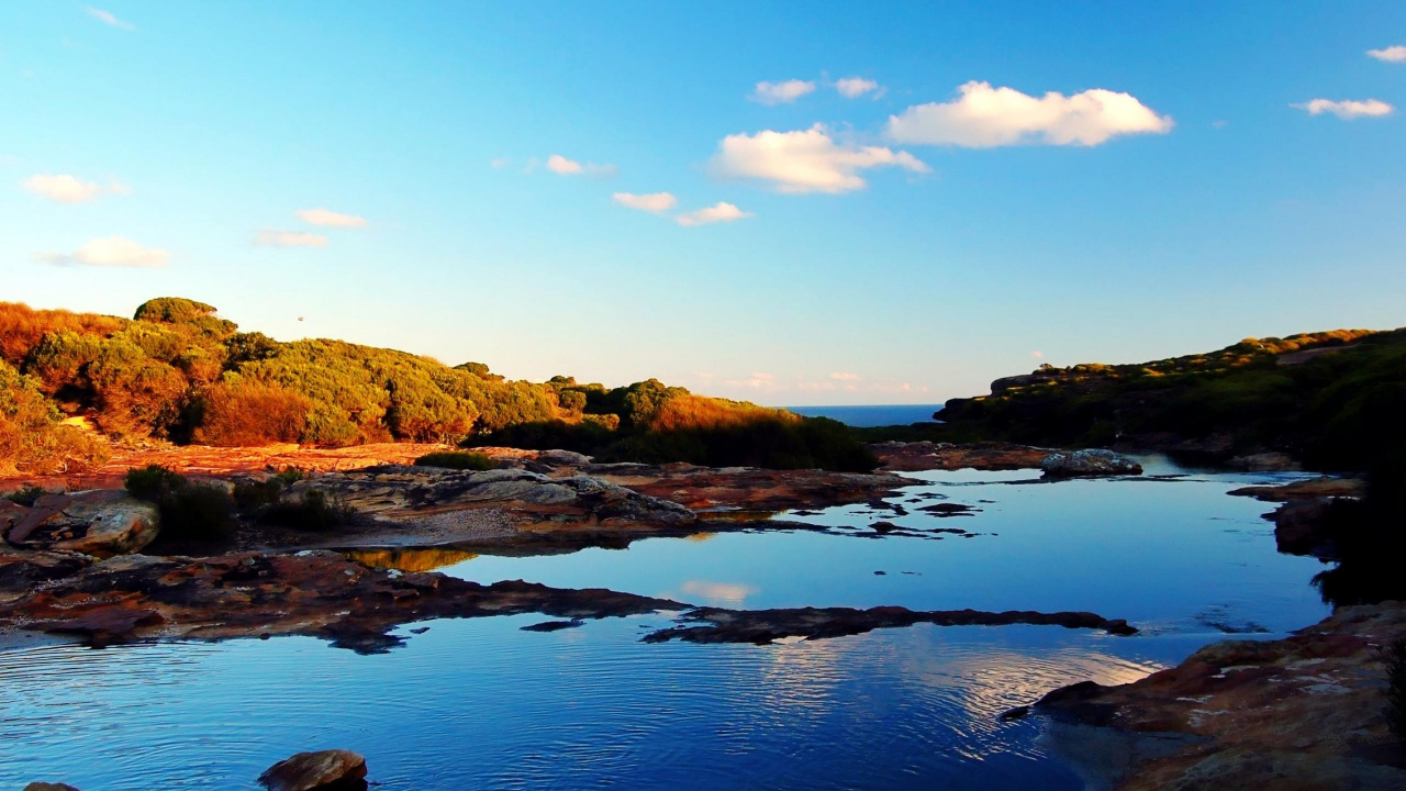 性质, 海岸, 岸边, 反射, 海角 壁纸 1280x720 允许