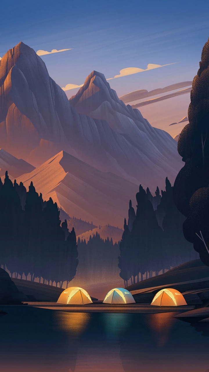 Firewatch, Montaña, Luz, Agua, Naturaleza. Wallpaper in 720x1280 Resolution