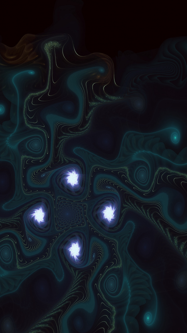 Peinture Abstraite Verte et Noire. Wallpaper in 750x1334 Resolution