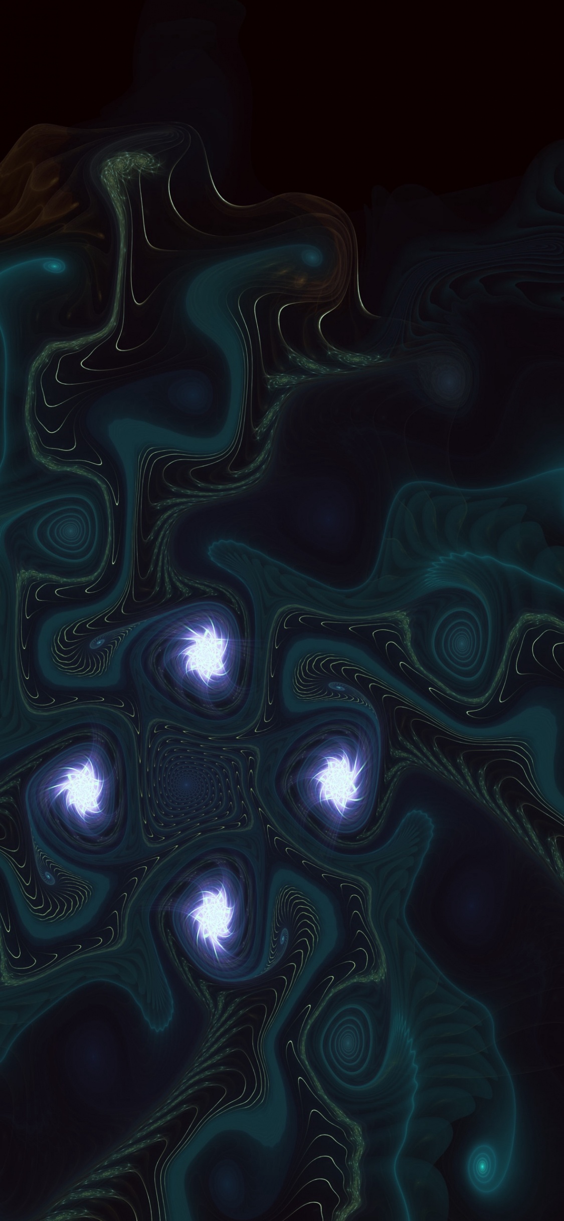 Pintura Abstracta Verde y Negra. Wallpaper in 1125x2436 Resolution