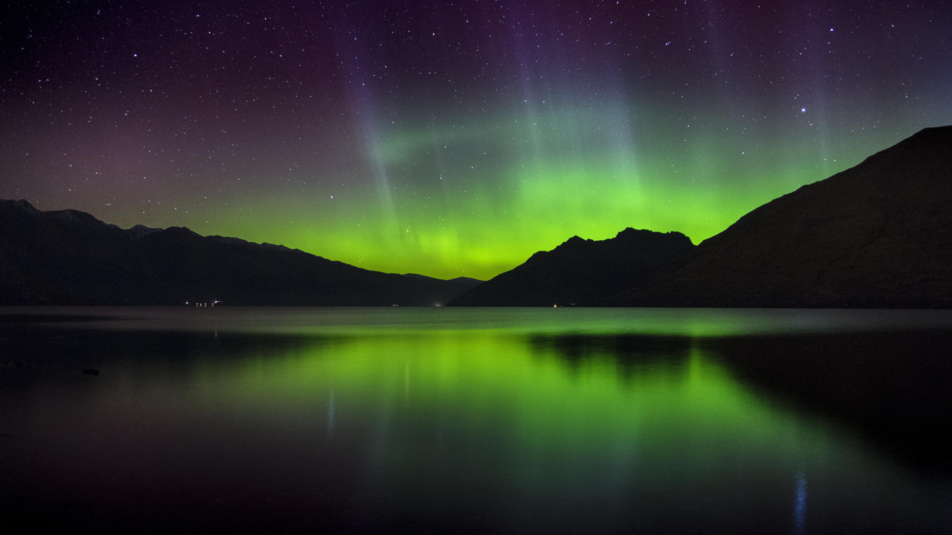 Aurora, Natur, Gr, Reflexion, Licht. Wallpaper in 1920x1080 Resolution