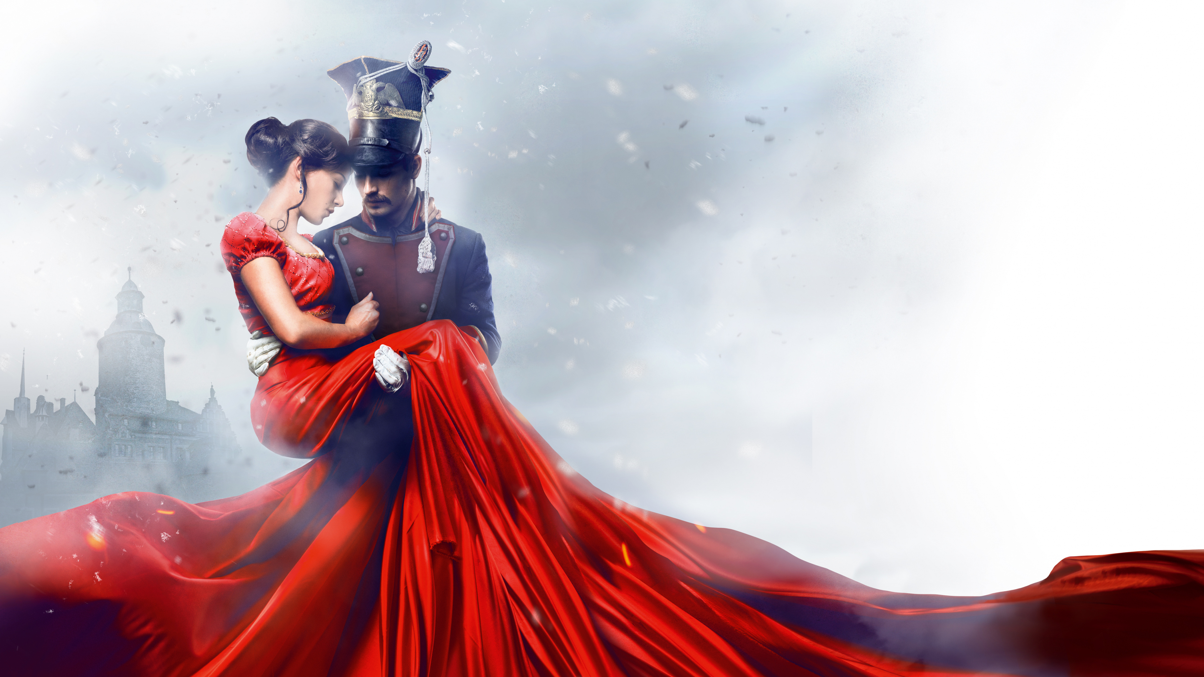 衣服, 礼服, 红色的, 正装, 时尚的设计 壁纸 3840x2160 允许