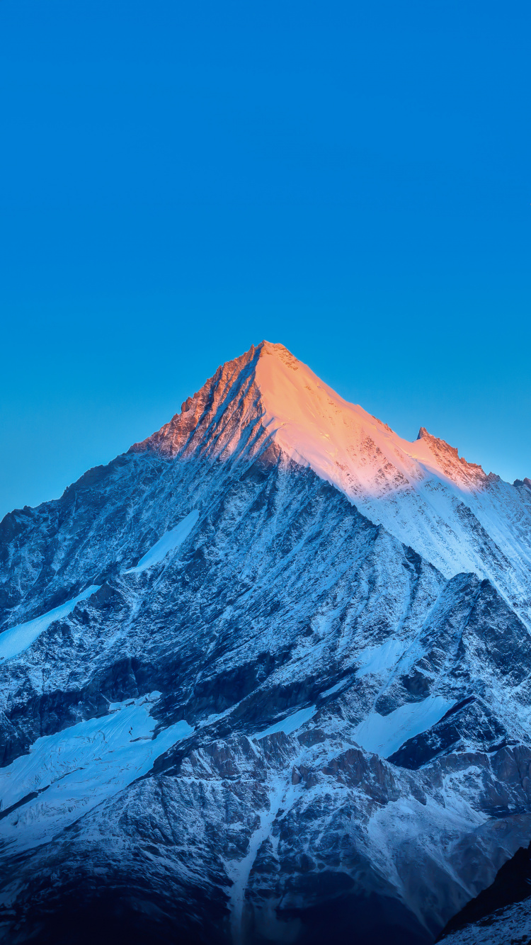 Cumbre, Montaña, Nieve, Pendiente, Volcán. Wallpaper in 750x1334 Resolution