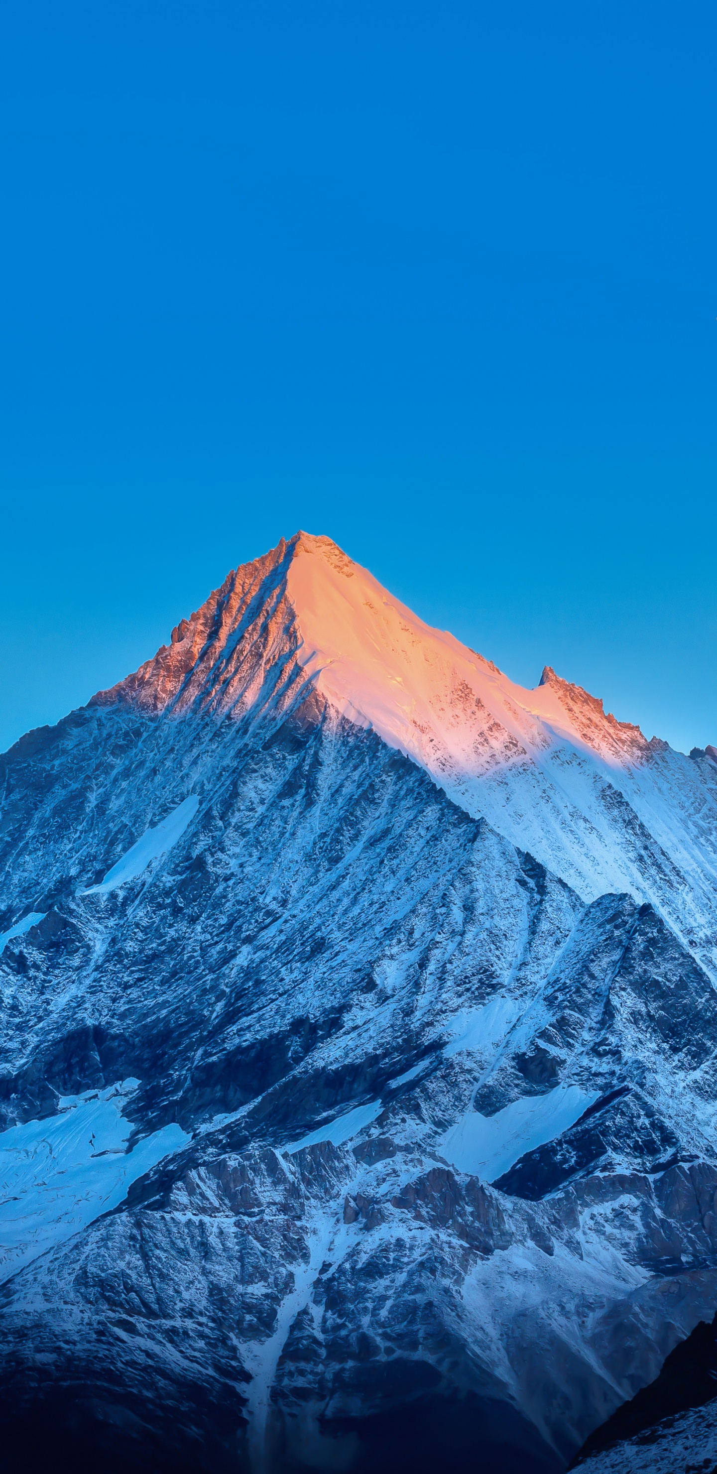 Sommet, Neige, Pente, Horizon, Volcan. Wallpaper in 1440x2960 Resolution