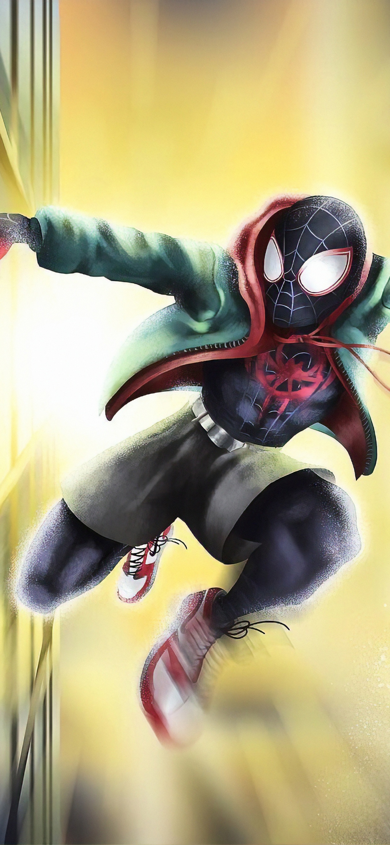 Ilustración de Dragón Rojo y Negro. Wallpaper in 1242x2688 Resolution