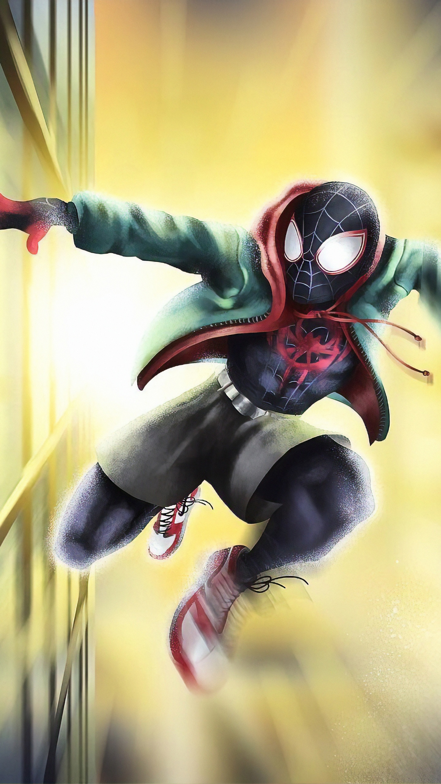 Ilustración de Dragón Rojo y Negro. Wallpaper in 1440x2560 Resolution