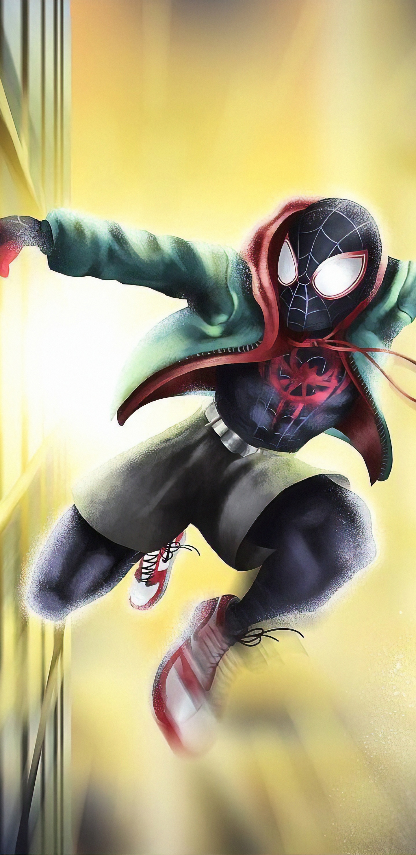 Ilustración de Dragón Rojo y Negro. Wallpaper in 1440x2960 Resolution