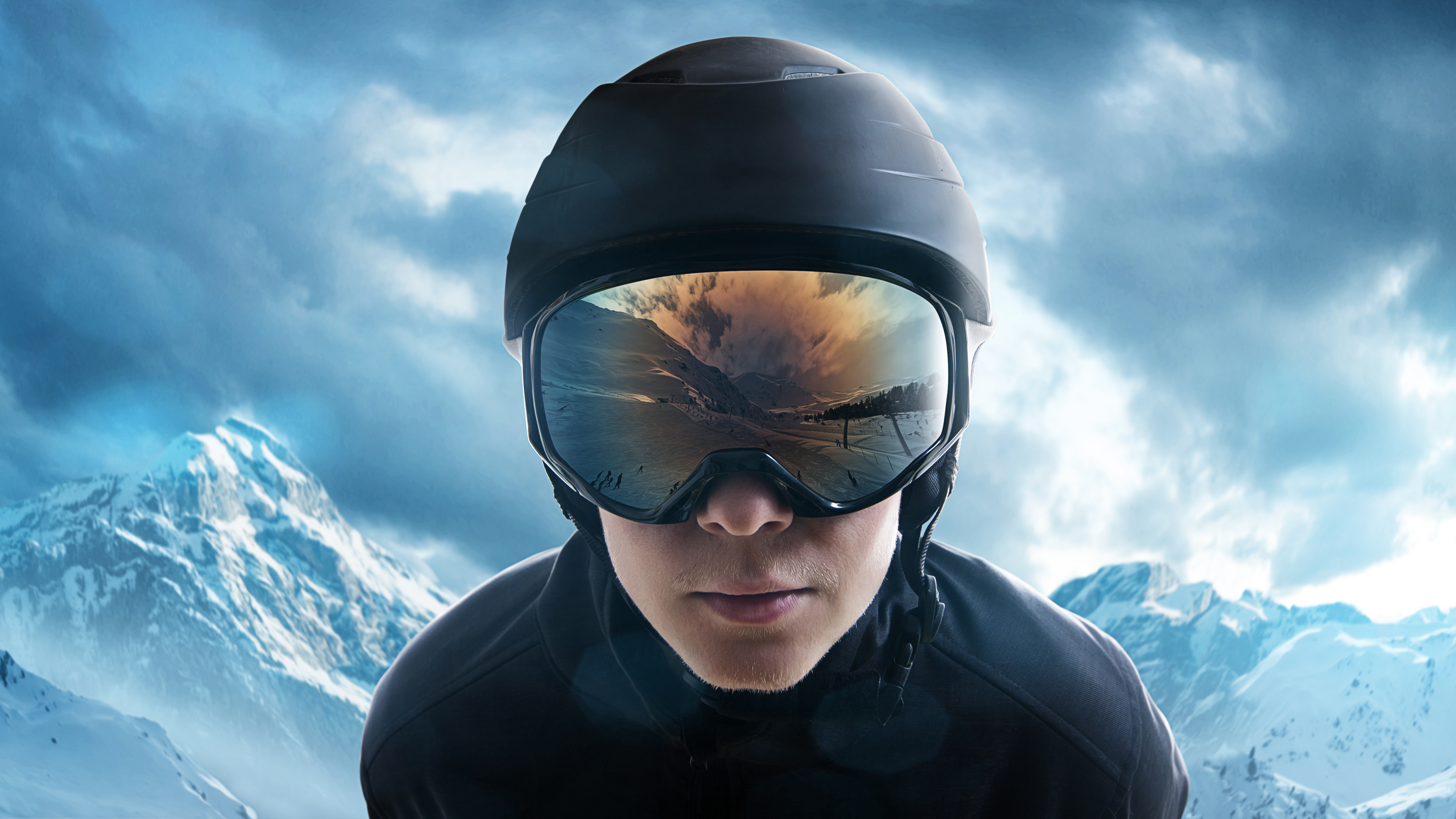 Goggles, Skiing, Winter Sports, Snowboarding, Eyewear. Wallpaper in 3840x2160 Resolution