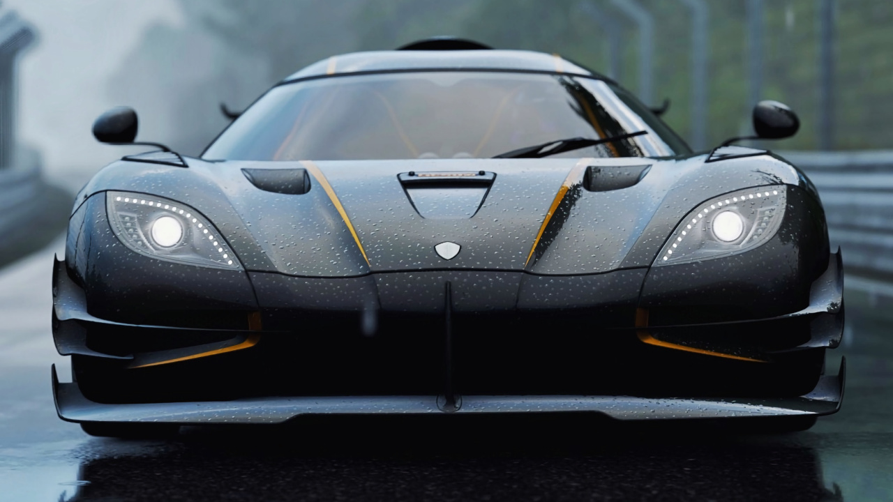 Lamborghini Aventador Noir Sur Route. Wallpaper in 1280x720 Resolution