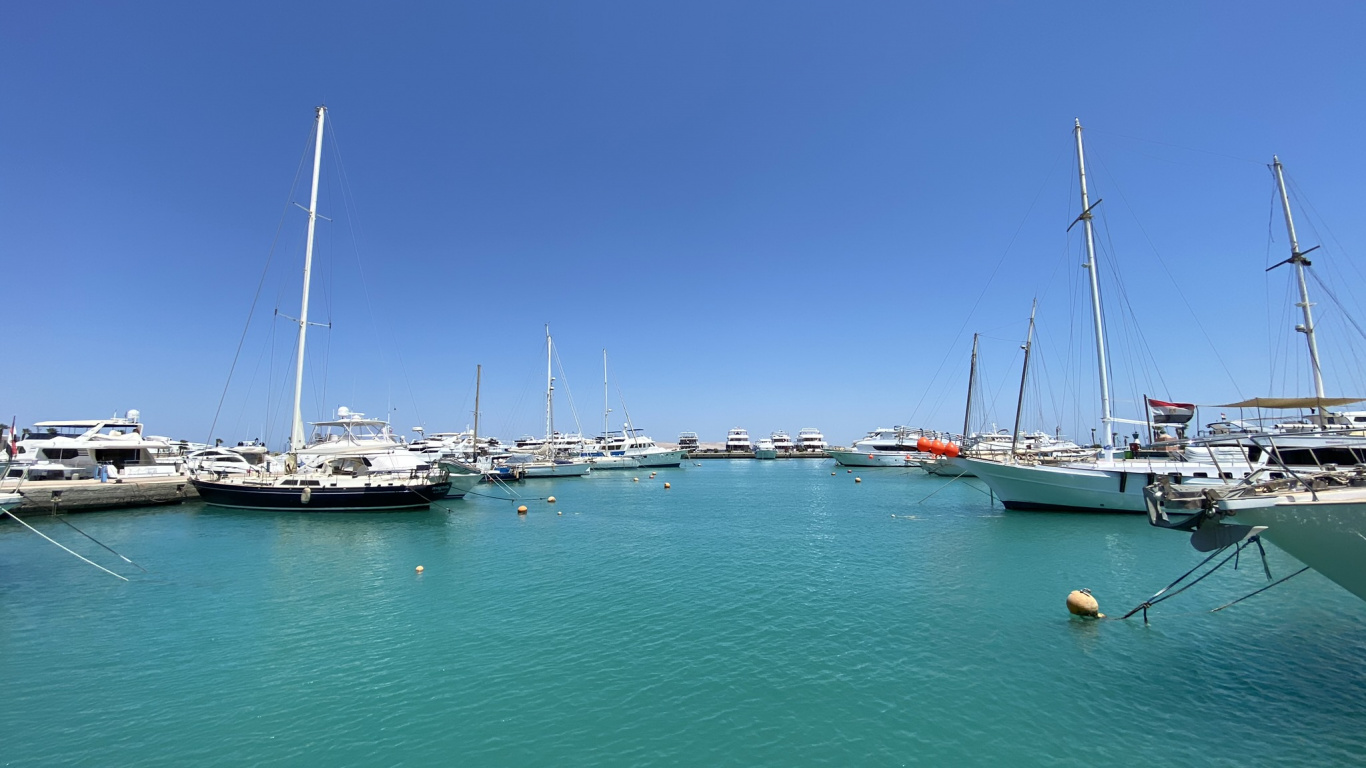 Marina, Motomarine, Bateau, Mât, Voie Navigable. Wallpaper in 1366x768 Resolution