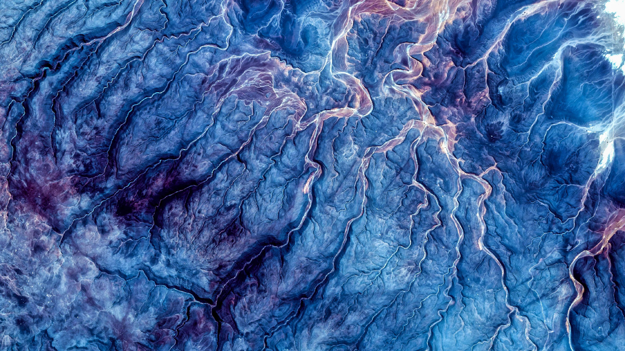 Peinture Abstraite Bleue et Blanche. Wallpaper in 1280x720 Resolution