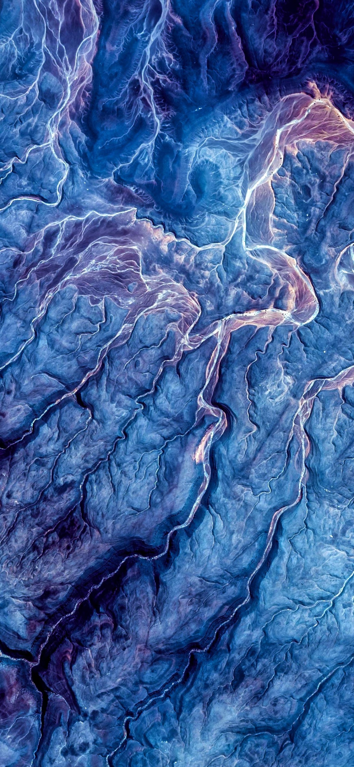 Pintura Abstracta Azul y Blanca. Wallpaper in 1242x2688 Resolution