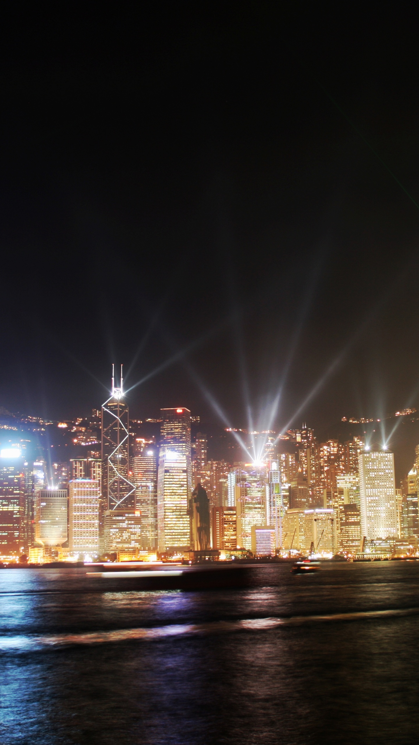 City Skyline During Night Time. Wallpaper in 1440x2560 Resolution