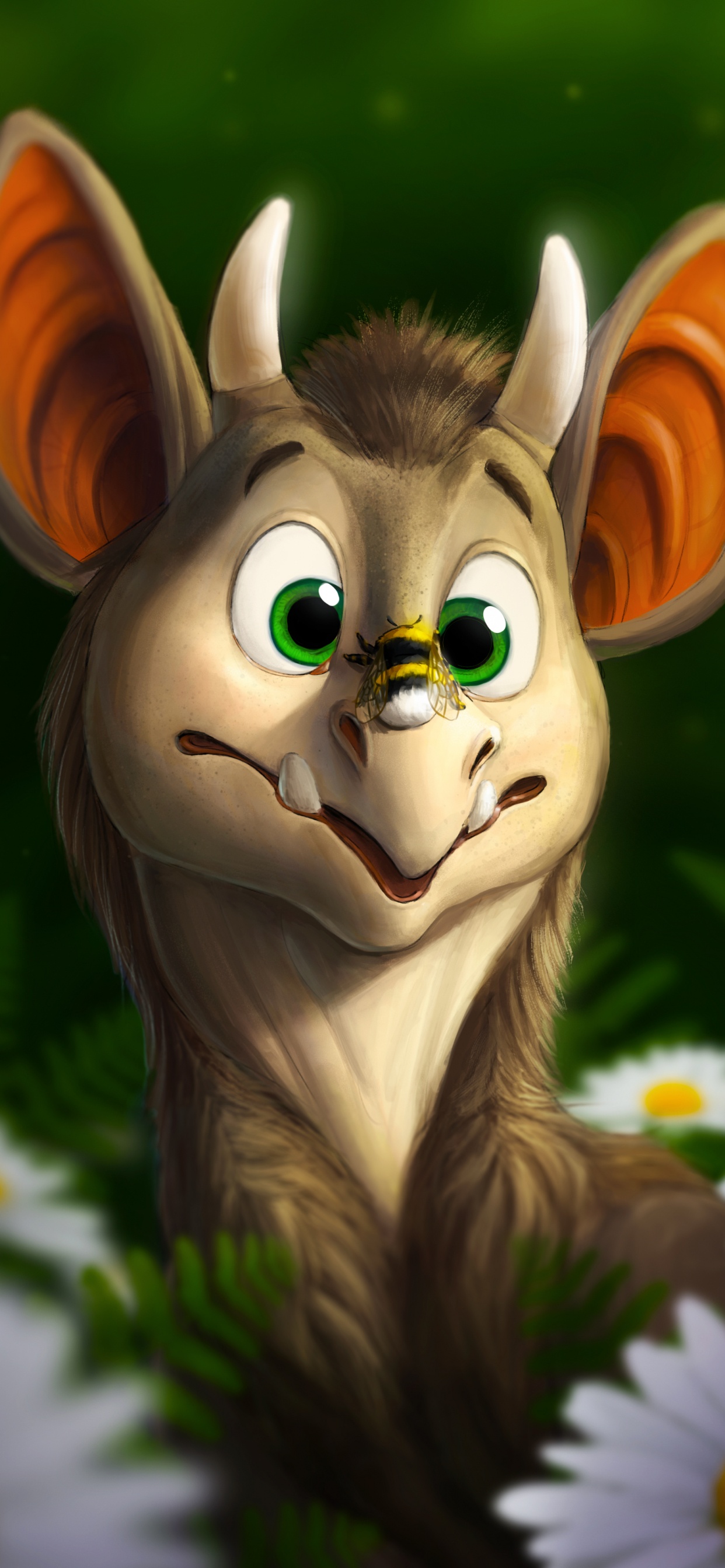 Personnage de Dessin Animé Animal Marron et Blanc. Wallpaper in 1242x2688 Resolution