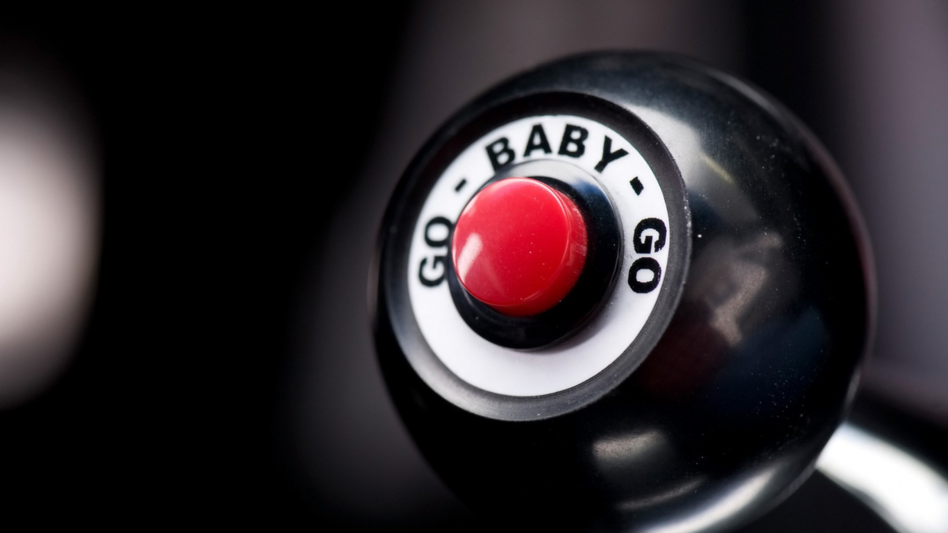 Black and Red Round Button. Wallpaper in 1366x768 Resolution