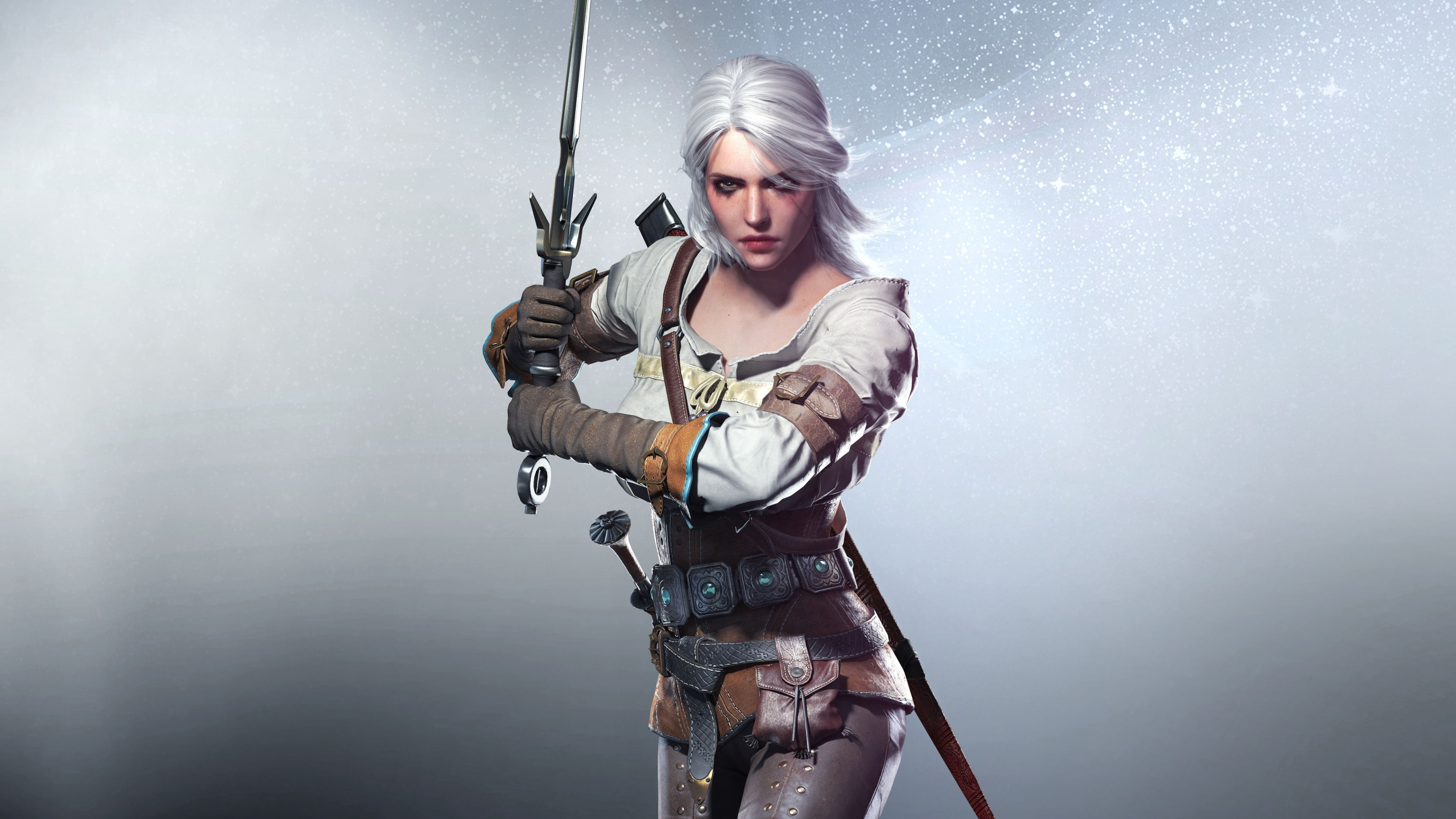 Ciri, The Witcher 3 Wild Hunt, The Witcher, Action Figure, Illustration. Wallpaper in 3840x2160 Resolution