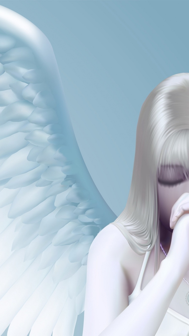天使, 翼, 主题, 梦想, 天空 壁纸 750x1334 允许