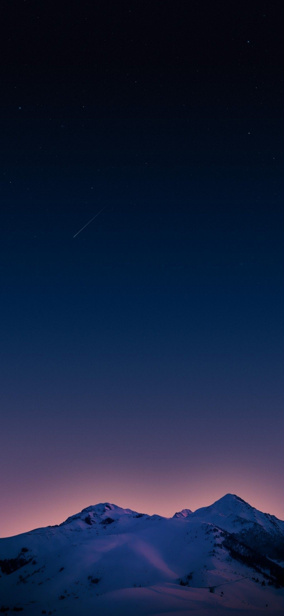 Blauer Himmel Mit Sternen Während Der Nacht. Wallpaper in 1125x2436 Resolution