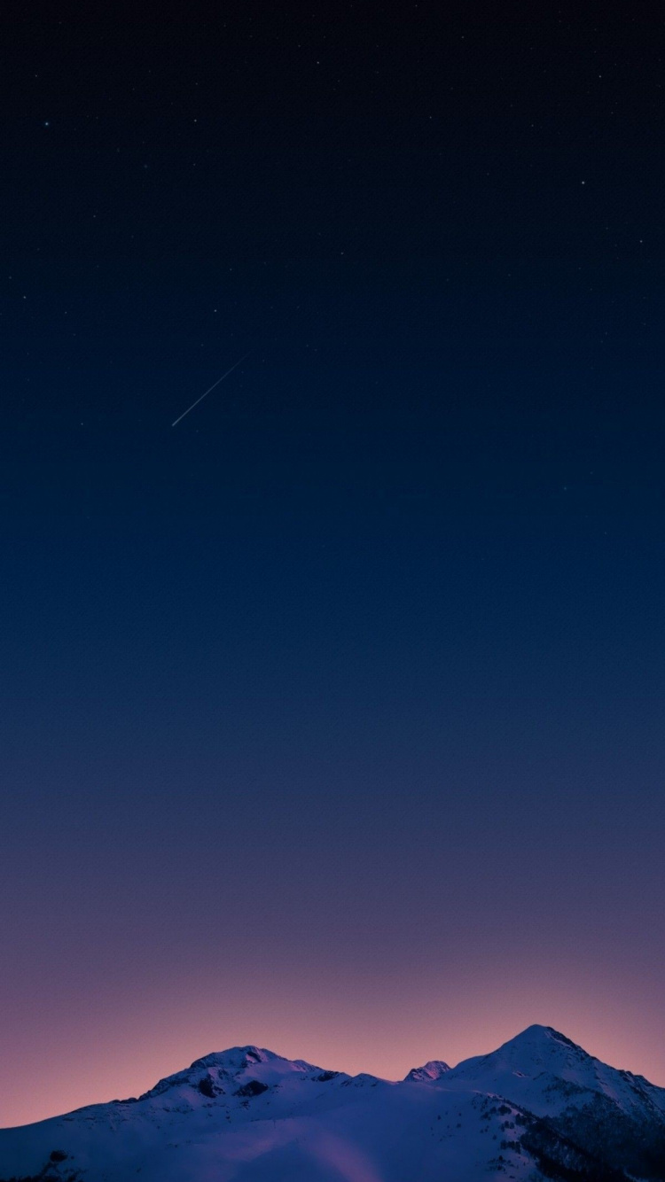 Cielo Azul Con Estrellas Durante la Noche. Wallpaper in 750x1334 Resolution