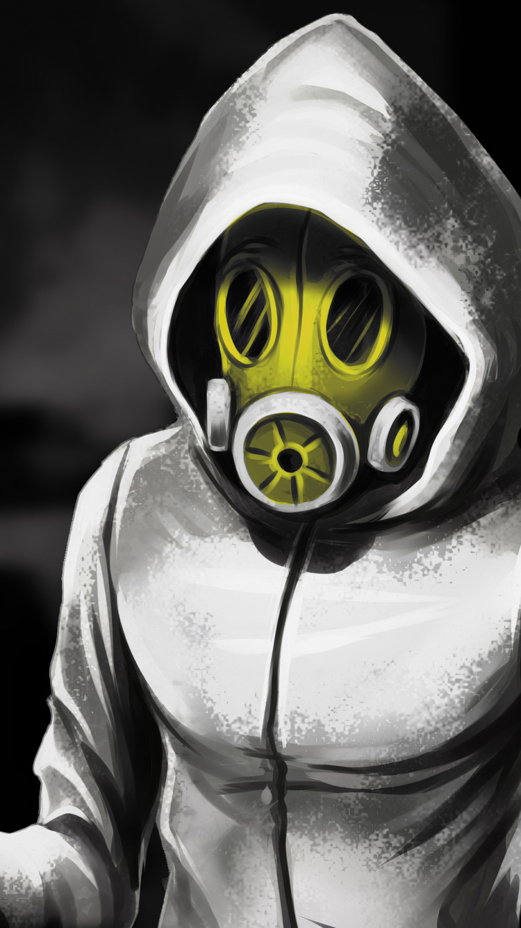 Work of Art, Digital Art, Outerwear, Black, Human. Wallpaper in 750x1334 Resolution