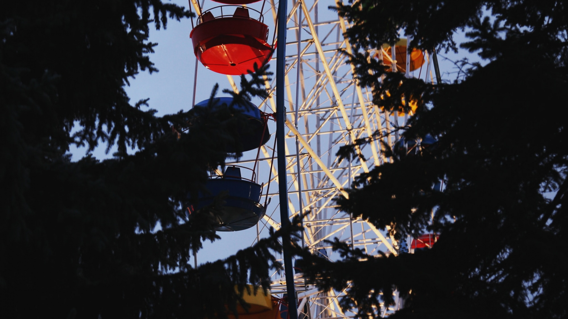 Pino Verde Con Adornos Rojos. Wallpaper in 1920x1080 Resolution