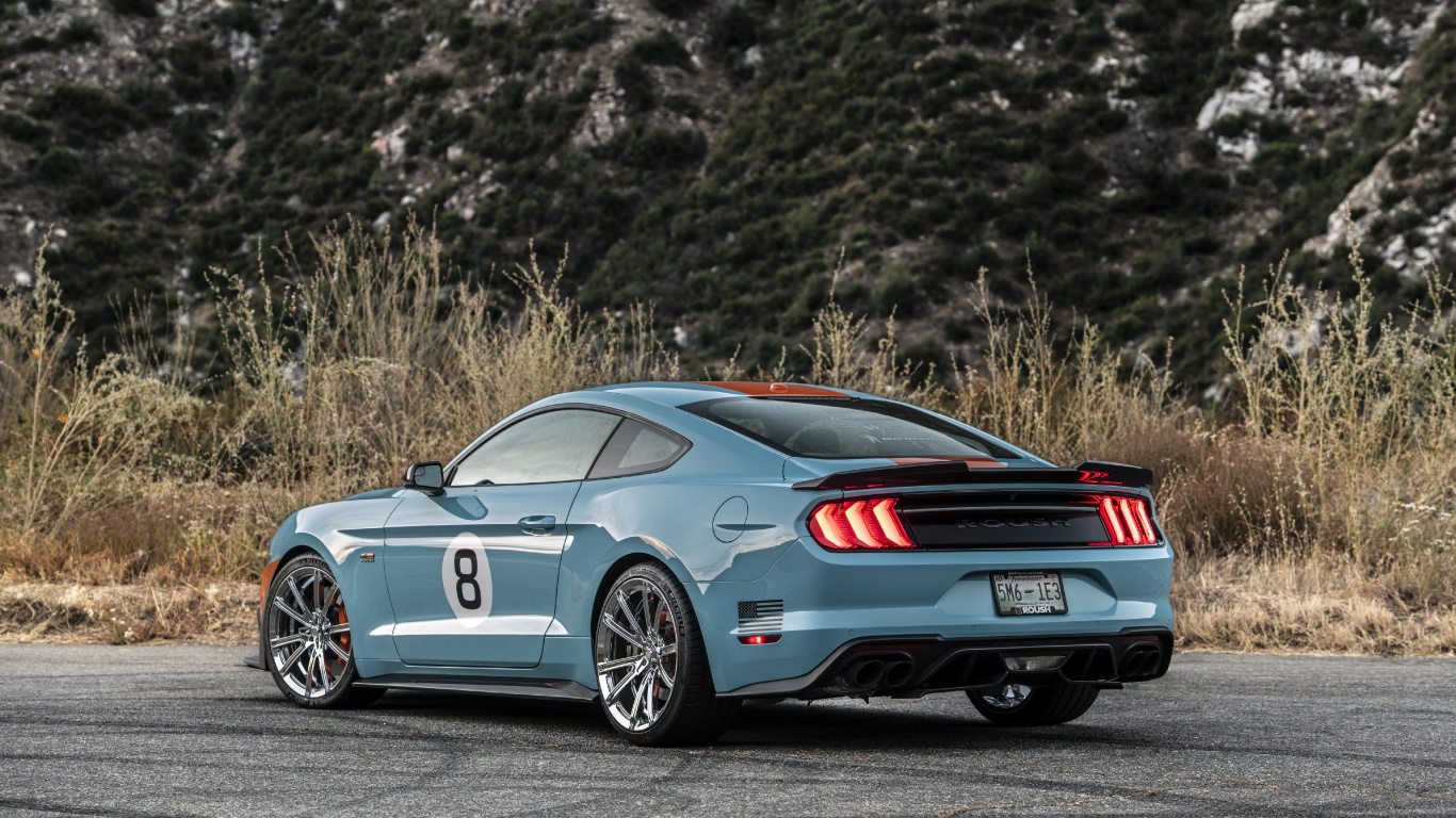 2019 Roush Mustang Spoiler, Shelby Mustang, Rendimiento Roush, Ford Mustang, Roush Mustang. Wallpaper in 1366x768 Resolution