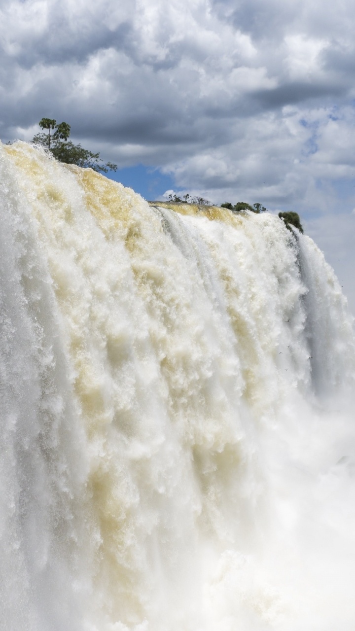 Waterfalls Under Cloudy Sky During Daytime. Wallpaper in 720x1280 Resolution