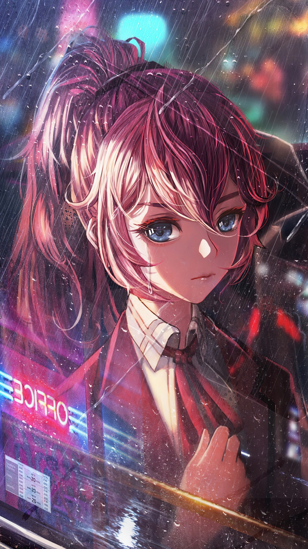 Woman in Black Blazer Anime Character. Wallpaper in 1080x1920 Resolution