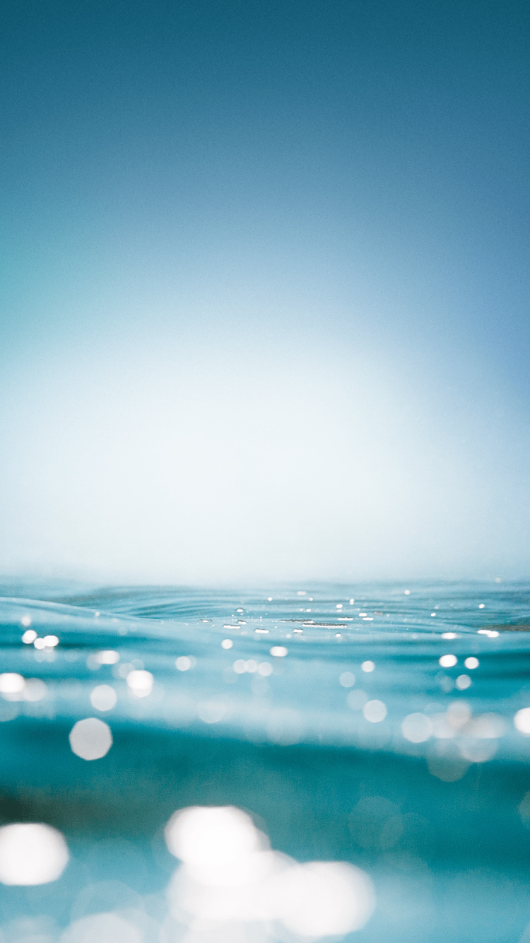 Äpfeln, Ios, Smartphone, Wasser, Blau. Wallpaper in 750x1334 Resolution