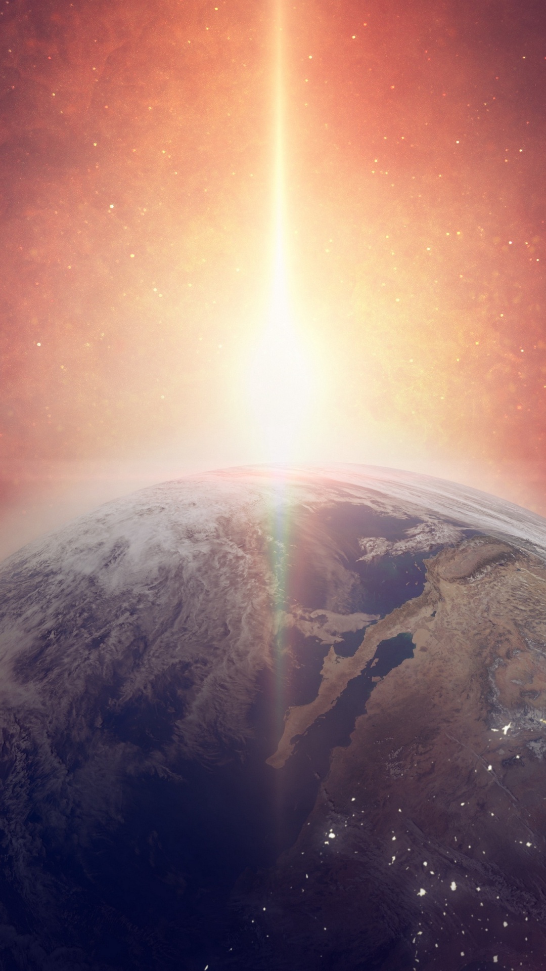 Hombre de Pie Sobre la Formación Rocosa Durante la Noche. Wallpaper in 1080x1920 Resolution