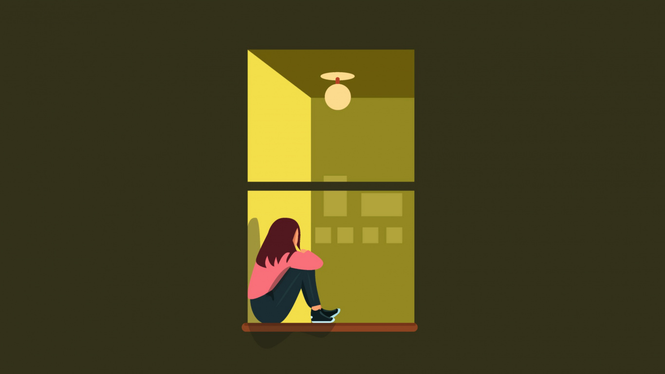 Ilustración de Gato Amarillo y Blanco. Wallpaper in 1366x768 Resolution