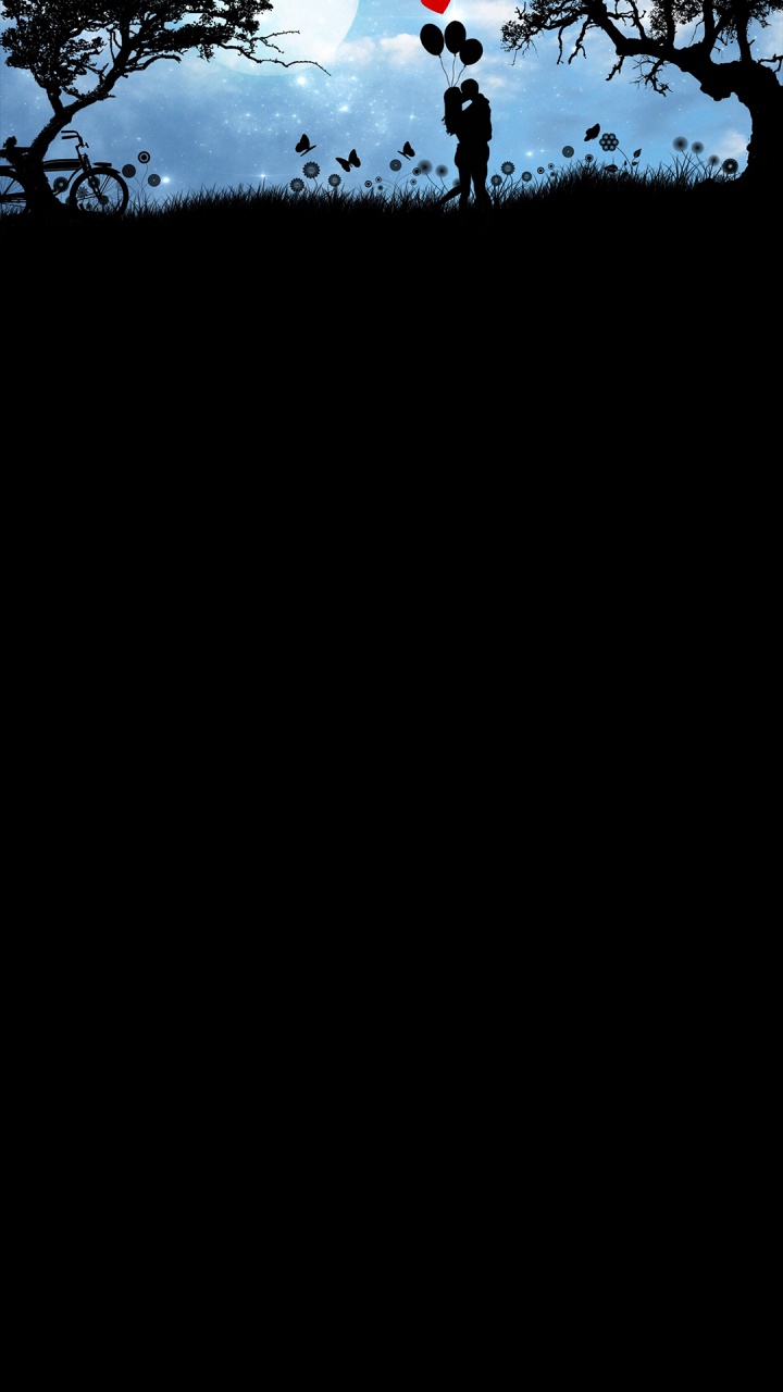 情感, 浪漫, 的欲望, 黑色的, 木 壁纸 720x1280 允许