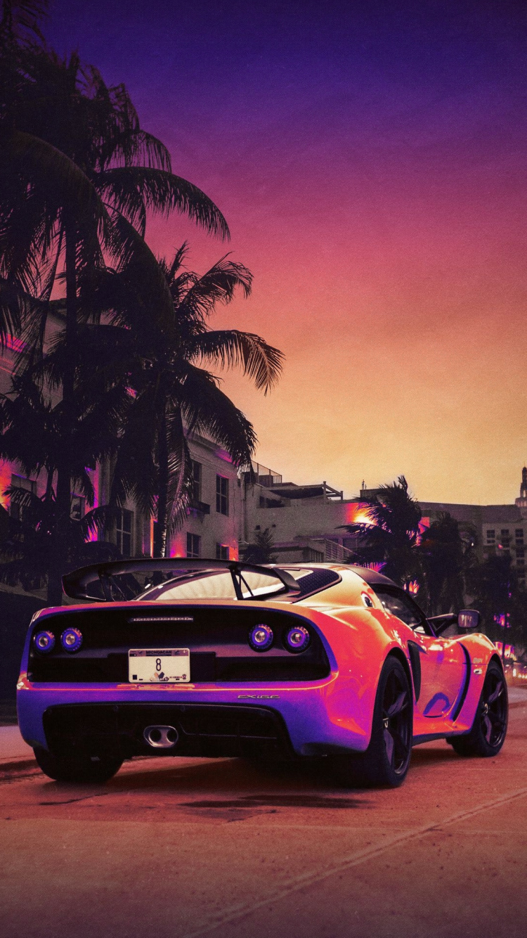 Reflexion, Poster, Miami, Rad, Car. Wallpaper in 750x1334 Resolution