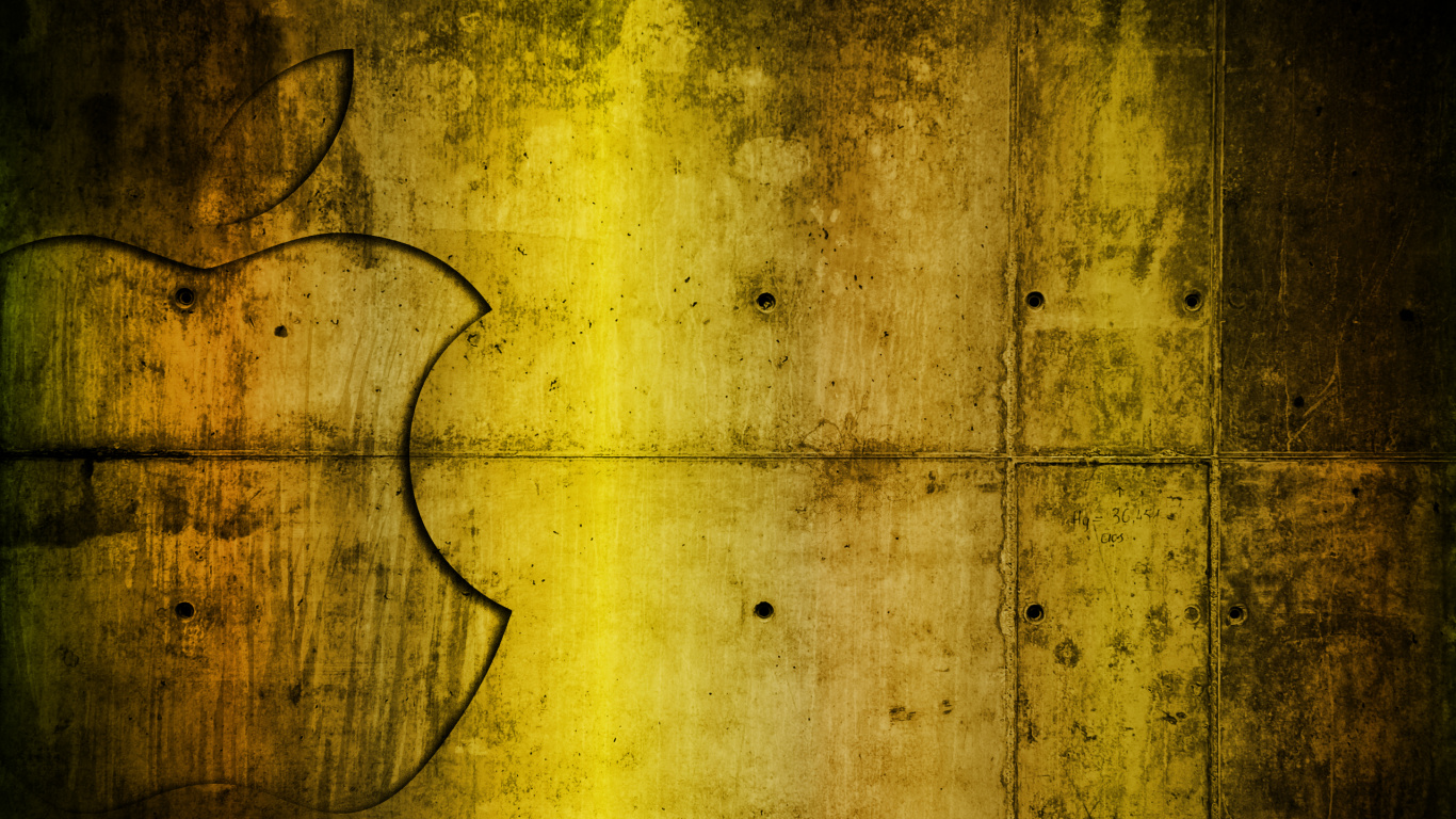 Ilustración de Corazón Amarillo y Negro. Wallpaper in 1366x768 Resolution