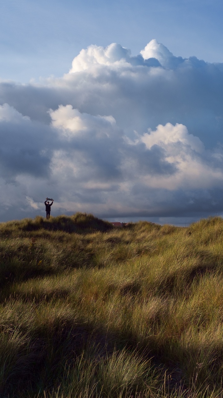 Ebene, Hill, Steppe, Grünland, Cloud. Wallpaper in 720x1280 Resolution