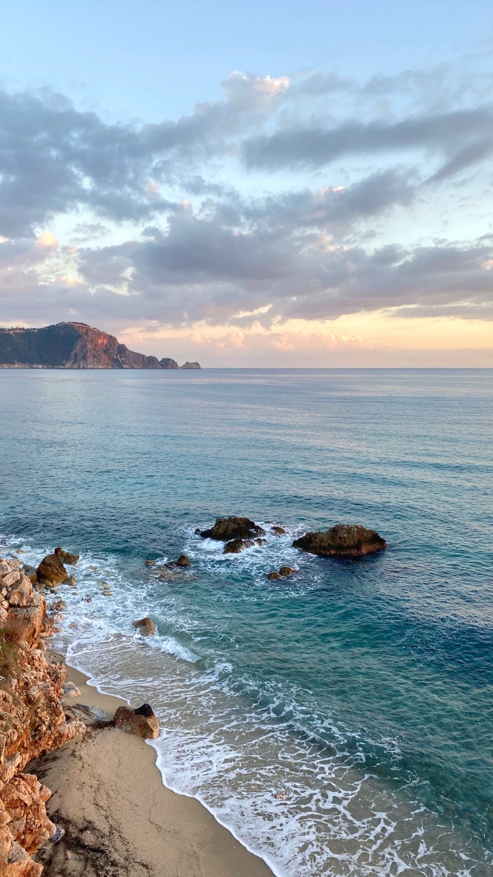 Meer, Wasser, Cloud, Wasserressourcen, Azure. Wallpaper in 720x1280 Resolution