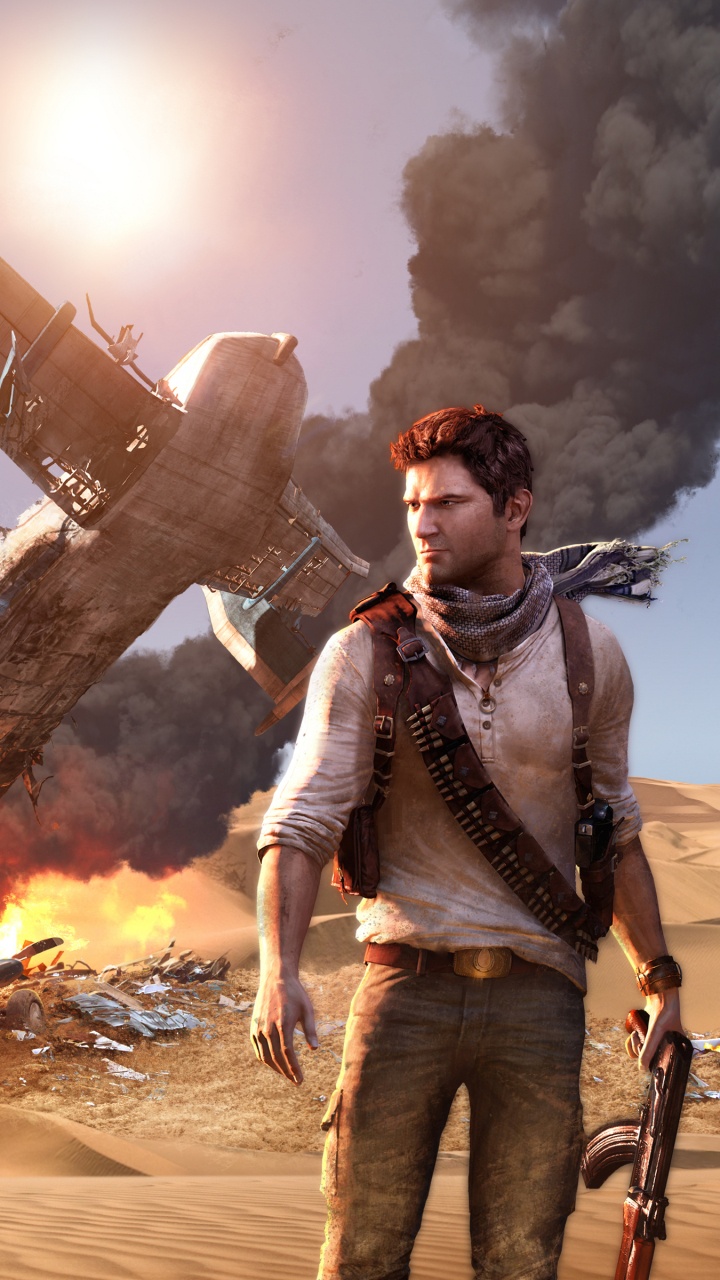 Uncharted 3 Drakes Deception, Uncharted Drakes Fortune, Naughty Dog, Playstation 4, Désert. Wallpaper in 720x1280 Resolution