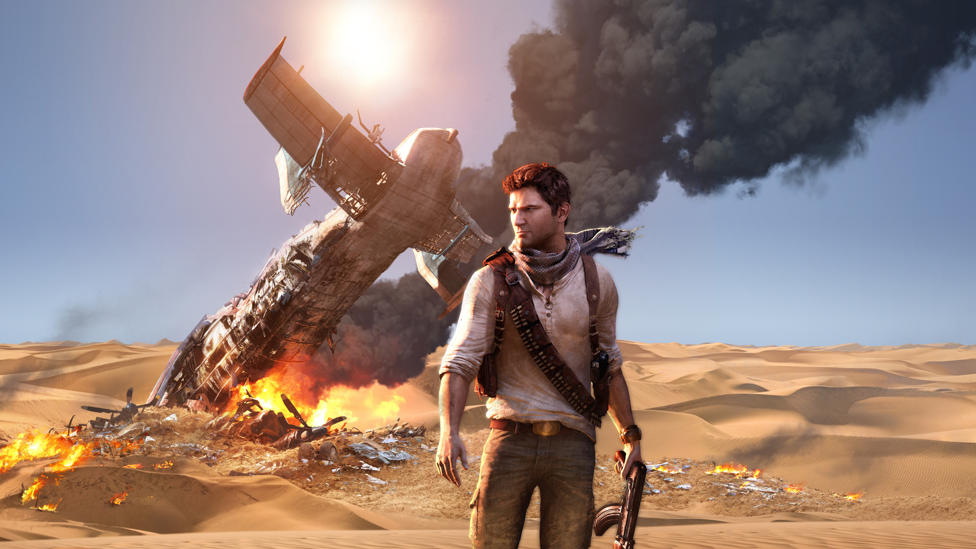 Uncharted 3 Drakes Deception, Uncharted Drakes Fortune, Naughty Dog, Playstation 4, Desert. Wallpaper in 1920x1080 Resolution