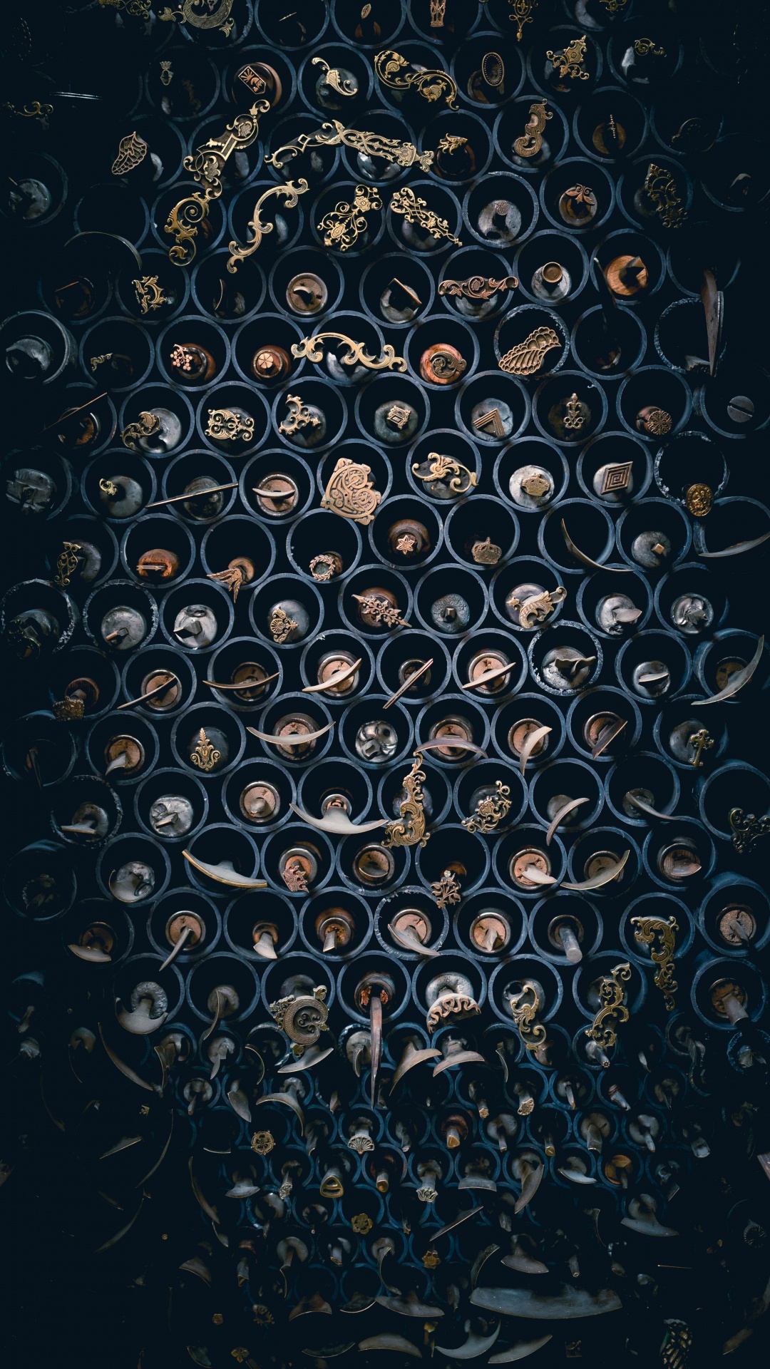 现实, 艺术, 圆圈, 对称, 电蓝色的 壁纸 1080x1920 允许