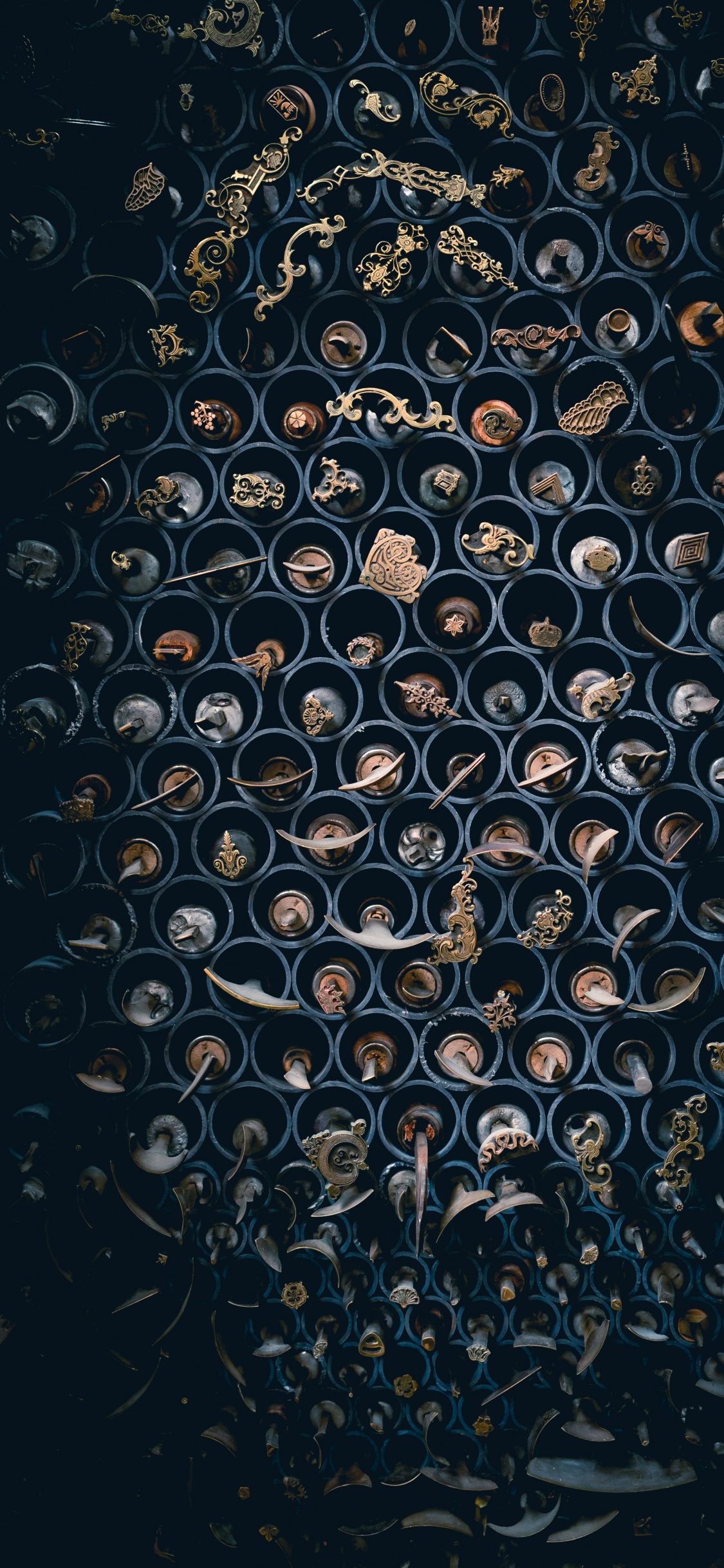 现实, 艺术, 圆圈, 对称, 电蓝色的 壁纸 1125x2436 允许