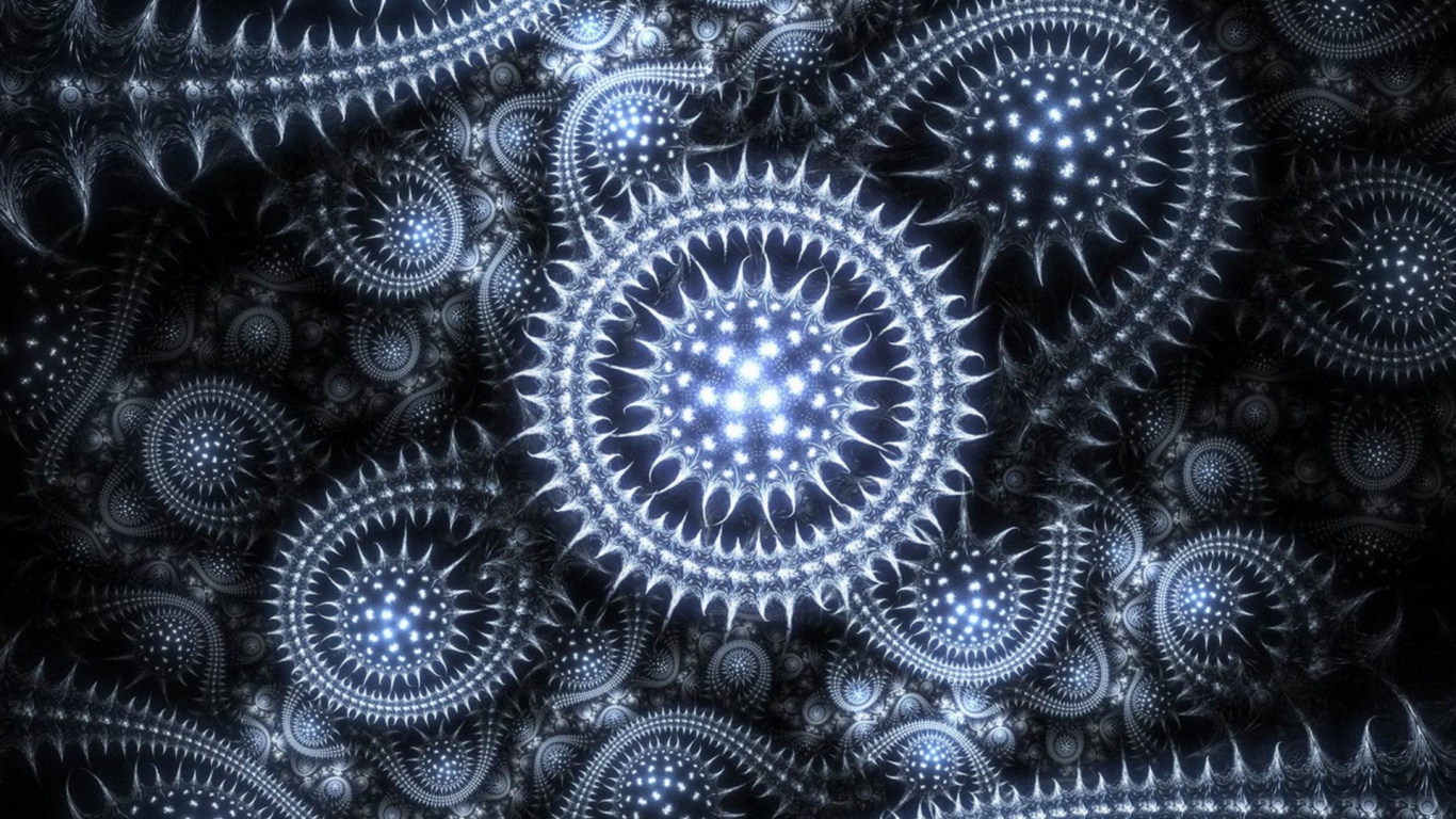 Blaue Und Weiße Lichterketten. Wallpaper in 1366x768 Resolution