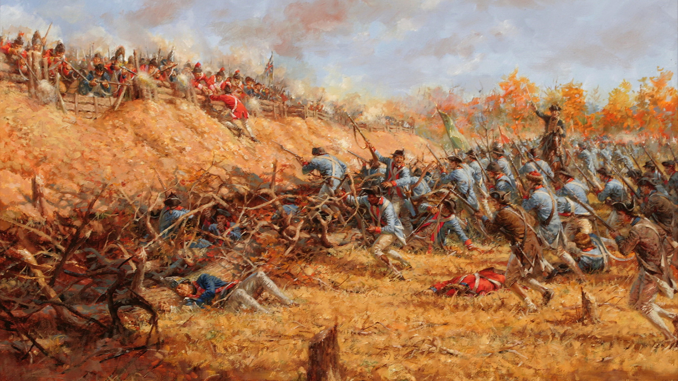 Guerre D'Indépendance Américaine, la Révolution Américaine, Bataille, L'herbe de la Famille, Troupe. Wallpaper in 1366x768 Resolution