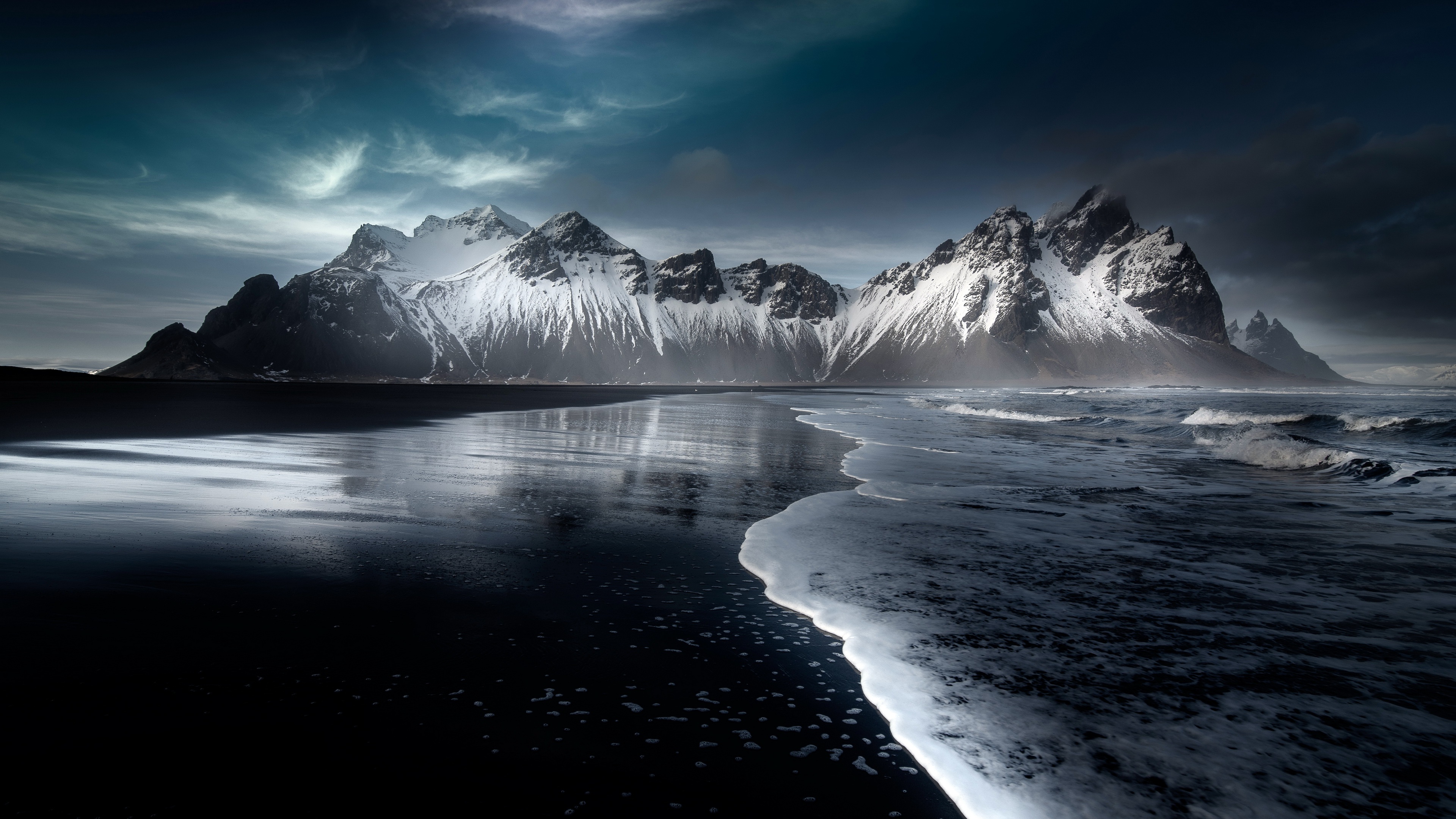 Hfn, Vestrahorn, Stokksnes, Krossanesfjall, Mountain. Wallpaper in 3840x2160 Resolution