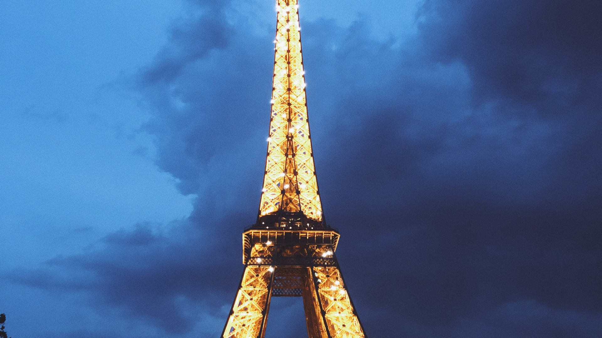 Eiffel Tower, Tourist Attraction, National Historic Landmark, Monument, Blue. Wallpaper in 1920x1080 Resolution