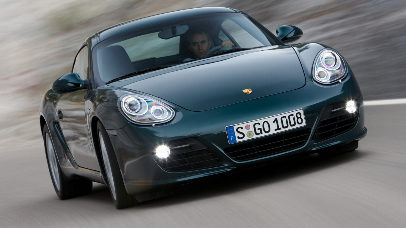 Black Porsche 911 on Road. Wallpaper in 1366x768 Resolution