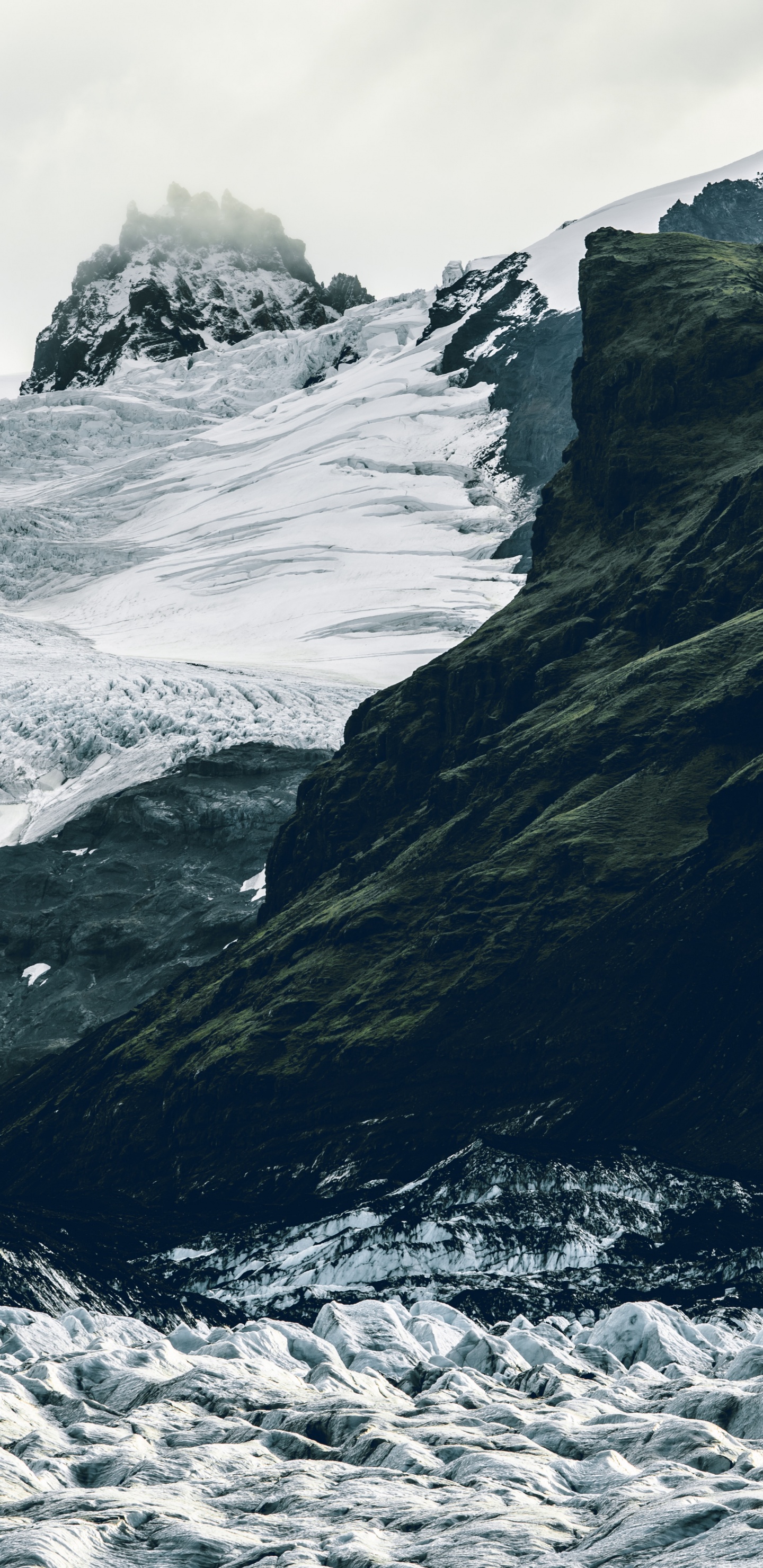 Landzunge, Landform, Gletscher, Ozean, Meer. Wallpaper in 1440x2960 Resolution