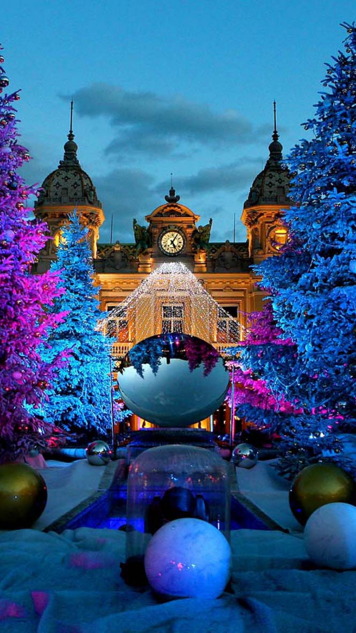 El Día De Navidad, Azul, Morado, Invierno, Decoración de la Navidad. Wallpaper in 720x1280 Resolution