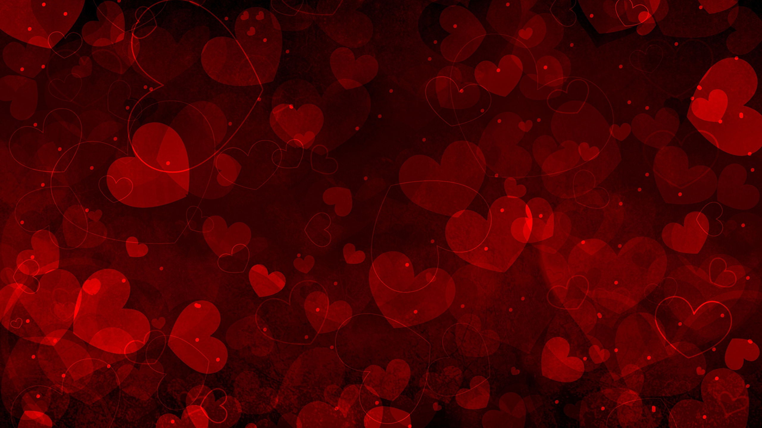 Heart, Vector Graphics, Valentines Day, Red, Petal. Wallpaper in 2560x1440 Resolution