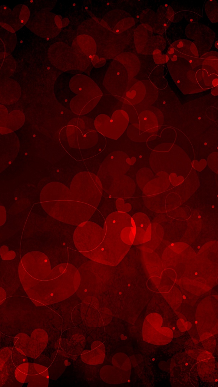 Heart, Vector Graphics, Valentines Day, Red, Petal. Wallpaper in 720x1280 Resolution